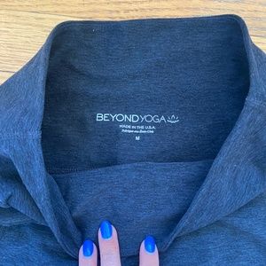 Beyond Yoga:  Spacedye Out Of Pocket High Waisted Capri Legging, Grey